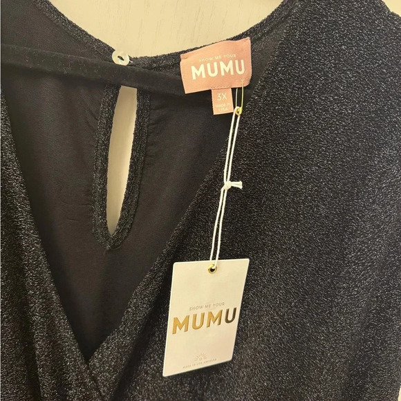 NWT Show Me Your Mumu Stage Skort Dress in Black Shimmy Shine Size 3X NYE - Picture 7 of 15